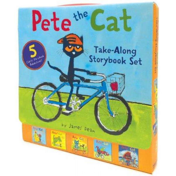 Pete the Cat Take-Along Storybook Set (5-Book) by James Dean and Kimberly Dean - ship in 10-20 business days, supplied by US partner