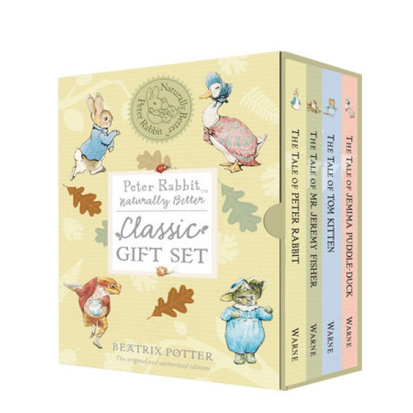 Peter Rabbit Naturally Better Classic Gift Set (4-Book) by Beatrix Potter - ship in 10-20 business days, supplied by US partner