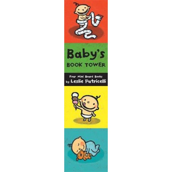 Baby's Book Tower (4 Mini Board Books) Set by Leslie Patricelli - ship in 10-20 business days, supplied by US partner