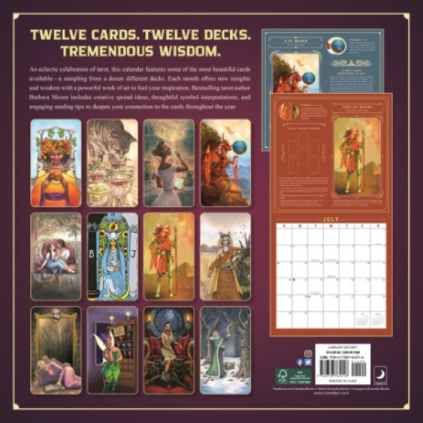 Llewellyn's 2023 Tarot Calendar by Barbara Moore and Llewellyn - ship in 10-20 business days, supplied by US partner