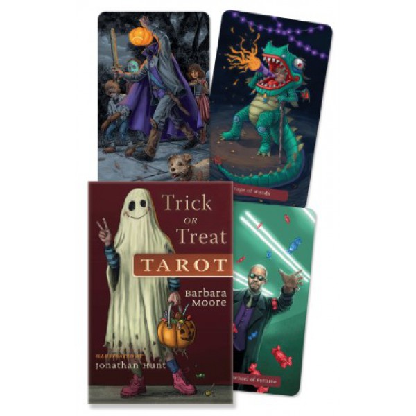 Trick or Treat Tarot by Barbara Moore and Jonathan Hunt - ship in 10-20 business days, supplied by US partner