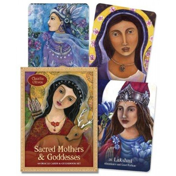 Sacred Mothers & Goddesses: 40 Oracle Cards & Guidebook Set by Claudia Olivos - ship in 10-20 business days, supplied by US partner