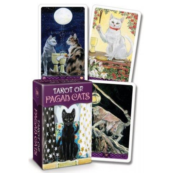 Tarot of Pagan Cats Mini Deck by Magdelina Messina, Lola Airaghi, and Lo Scarabeo - ship in 10-20 business days, supplied by US partner