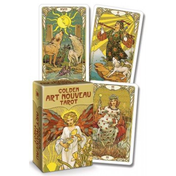 Golden Art Nouveau Tarot Mini by Giulia F Massaglia - ship in 10-20 business days, supplied by US partner