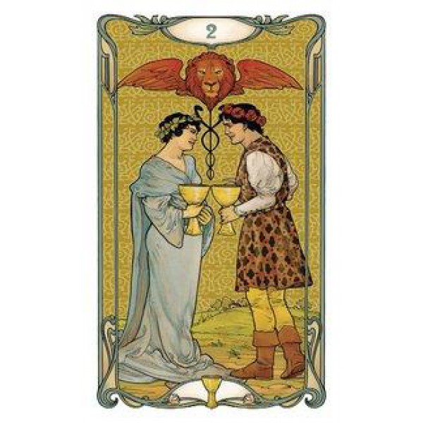 Golden Art Nouveau Tarot Mini by Giulia F Massaglia - ship in 10-20 business days, supplied by US partner