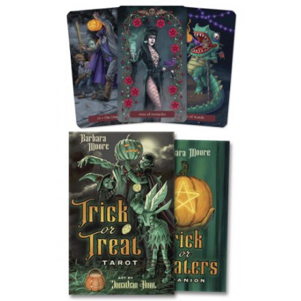 Trick or Treat Tarot: Small Kit Edition by Barbara Moore - ship in 10-20 business days, supplied by US partner