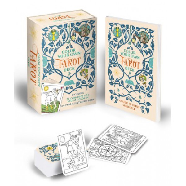 Color Your Own Tarot Book & Card Deck by Alice Ekrek and Tania Ahsan - ship in 10-20 business days, supplied by US partner