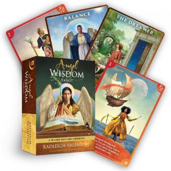 Angel Wisdom Tarot: A 78-Card Deck and Guidebook by Radleigh Valentine - ship in 10-20 business days, supplied by US partner