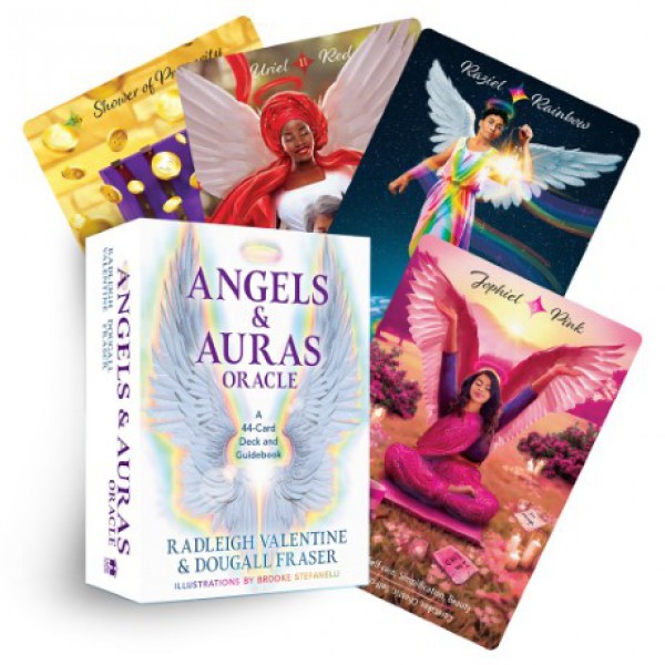Angels & Auras Oracle by Radleigh Valentine and Dougall Fraser - ship in 15-30 business days or more, supplied by US partner
