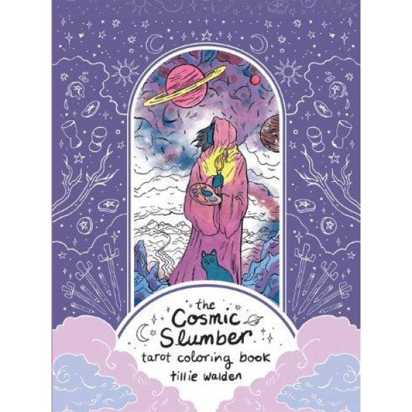 Cosmic Slumber Tarot Coloring Book by Tillie Walden - ship in 10-20 business days, supplied by US partner