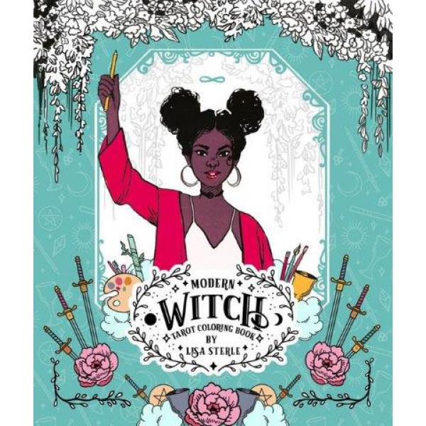 Modern Witch Tarot Coloring Book by Lisa Sterle - ship in 10-20 business days, supplied by US partner