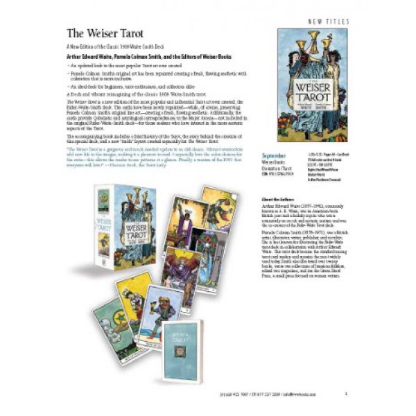 The Weiser Tarot: A New Edition by Arthur Edward Waite, Pamela Colman Smith, and The Editors of Weiser Books - ship in 10-20 business days, supplied by US partner