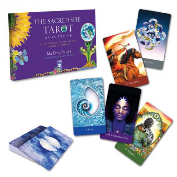 The Sacred She Tarot Deck and Guidebook by Ma Deva Padma - ship in 10-20 business days, supplied by US partner