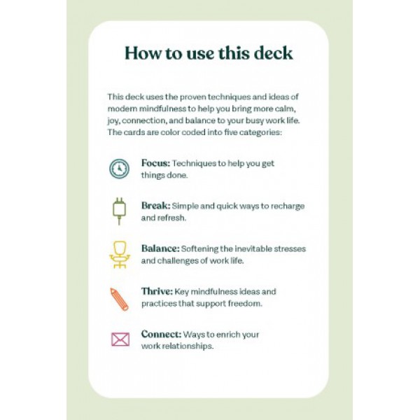 Work Mindfulness Deck by Rohan Gunatillake - ship in 10-20 business days, supplied by US partner